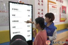 正在六八社区取石羊塘“口就业办事坐”